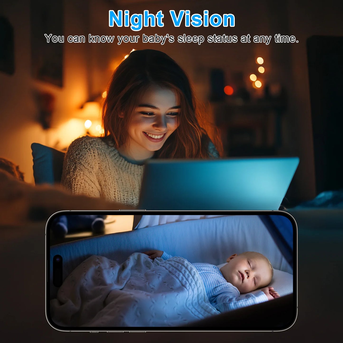 WESECUU Wifi IP Camera 360° Full Coverage PTZ Security Camera 1080P Auto Tracking Wireless Surveillance Night Vision Mini Camera