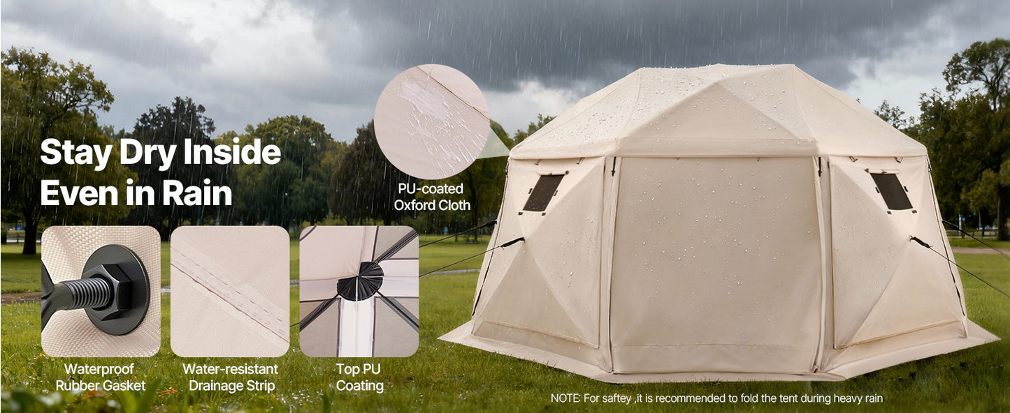 SucceBuy Pop up Gazebo Screen Tent Camping Canopy Tent w/ Removable Top&Carry Bag Quick-Set&Bite-Proof Screen House Sun Shelter